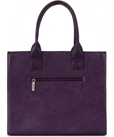 Wrangler Purse for Women Large Work Tote Bags with Strap Vintage Top-Handle Handbags E-purple $41.95 Satchels