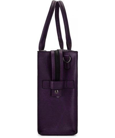 Wrangler Purse for Women Large Work Tote Bags with Strap Vintage Top-Handle Handbags E-purple $41.95 Satchels