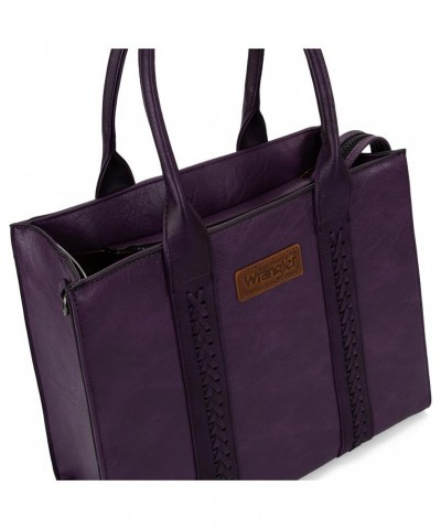 Wrangler Purse for Women Large Work Tote Bags with Strap Vintage Top-Handle Handbags E-purple $41.95 Satchels