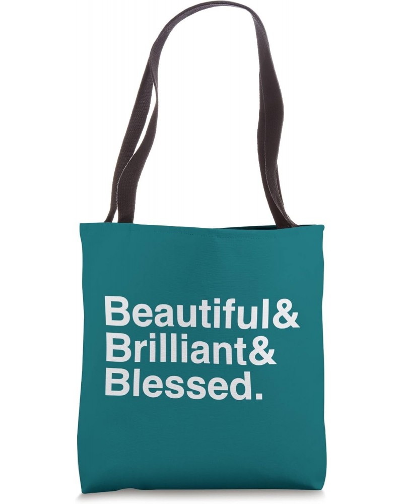 BEAUTIFUL & BRILLIANT & BLESSED Tote Bag $10.87 Totes