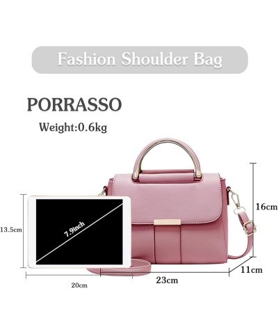 Fashion Shoulder Bag Women Handbag Top-Handle Bag Crossbody Bag Leather Pink $21.82 Shoulder Bags