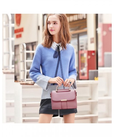 Fashion Shoulder Bag Women Handbag Top-Handle Bag Crossbody Bag Leather Pink $21.82 Shoulder Bags