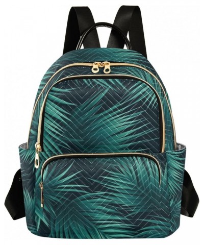 Small Backpack Purse for Women, Dark Green Leaves Travel Bag Casual Daypack Shoulder Bag Medium $21.59 Backpacks