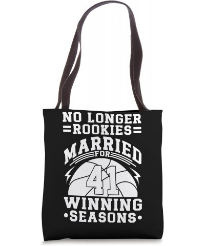 41st Wedding Anniversary Basketball Couple Husband Wife 41 Tote Bag $12.48 Totes