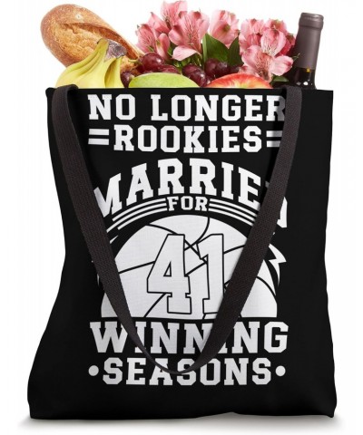 41st Wedding Anniversary Basketball Couple Husband Wife 41 Tote Bag $12.48 Totes