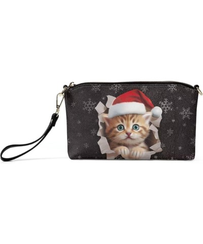 Clutch Purses for Women Formal Zipper Wallet Purses and Handbags Adjustable Straps Crossbody Purses for Girls Christmas Cat $...