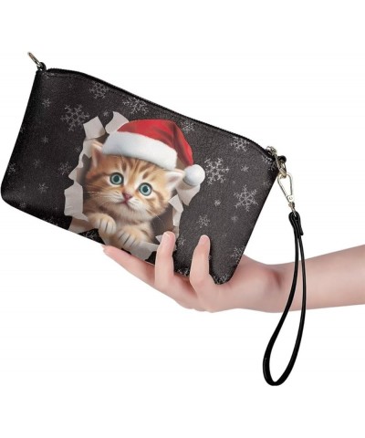 Clutch Purses for Women Formal Zipper Wallet Purses and Handbags Adjustable Straps Crossbody Purses for Girls Christmas Cat $...