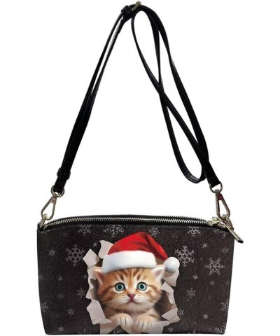 Clutch Purses for Women Formal Zipper Wallet Purses and Handbags Adjustable Straps Crossbody Purses for Girls Christmas Cat $...