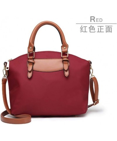 Women's 2Pcs Set Soft Shoulder Bag Oxford Large Capacity Zipper Handbag (red) Red $48.40 Totes