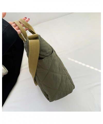 Women Solid Color Shoulder Bag Large Capacity Ladies Lattice Hobo Bag Adjustable Strap Quilted Commuting Bags Multip Green $9...