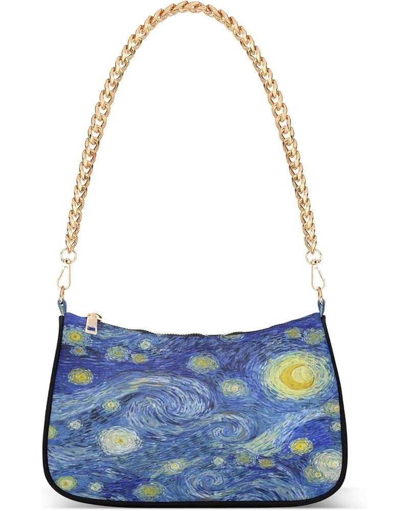 Daisy Flowers Floral Clutch Handbag Womens Cute Shoulder Bag Hobo Purse Clutch Zipper Closure Starry Sky Moon Vicent Van Gogh...