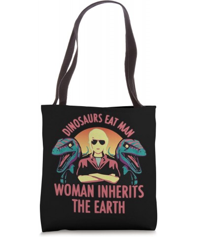 Dinosaurs Eat Man Woman Inherits The Earth Tote Bag $14.24 Totes