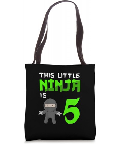 Japanese Ninjas: This Little Ninja is 5 Years Old Tote Bag $12.99 Totes