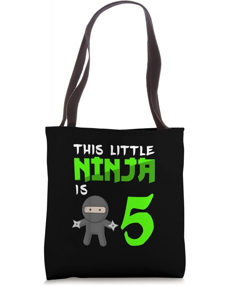 Japanese Ninjas: This Little Ninja is 5 Years Old Tote Bag $12.99 Totes