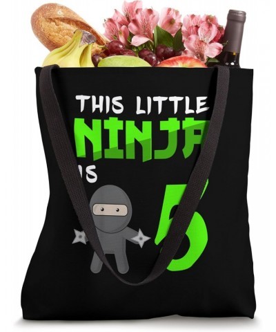 Japanese Ninjas: This Little Ninja is 5 Years Old Tote Bag $12.99 Totes