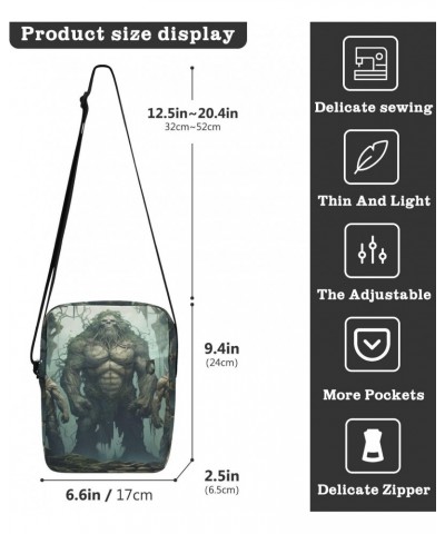 Ancient Giants Sling Bag Zipper Closure Crossbody Messenger Bags Purse with Card Phone Passport Compartment 6.6×9.4×2.5 IN $1...