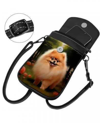 Faux Leather Crossbody Bag for Women, Messenger Bag, Shoulder Bag, Lovely Pomeranian Dog $11.59 Crossbody Bags