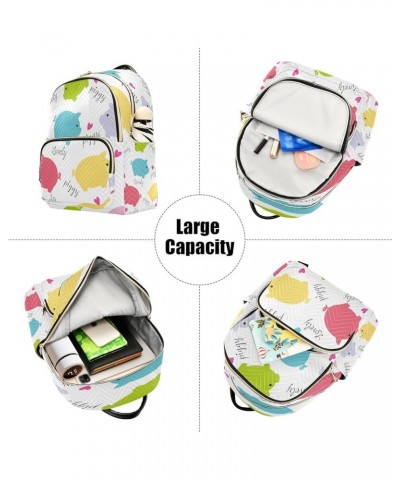 Cute Pigs Women Backpack Purse Ladies Fashion Shoulder Bag Daypack Travel Bag 10L Small $20.64 Backpacks