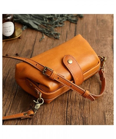 Premium Leather Retro Handmade Bag, Ladies Vintage Leather Purse Shoulder Purses Messenger Bag Doctor Bag Green $12.47 Should...