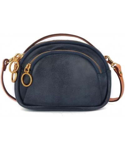 Retro Shoulder Bag for Women Top Handle Handbag Mini Crossbody Bag Genuine Leather Clutch Bag Coin Purse Wallet Blue $53.81 T...