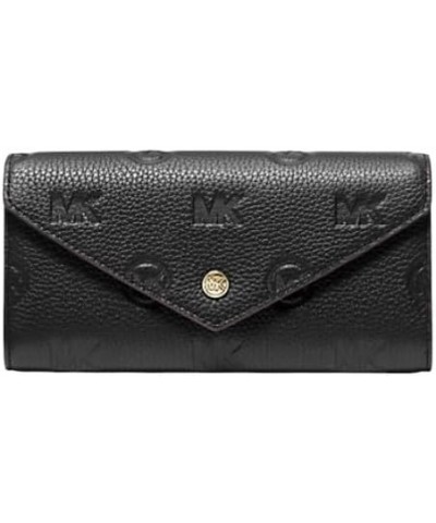 Jet Set Travel Large Logo Embossed Leather Envelope Wallet (Black) BLACK $43.43 Wallets