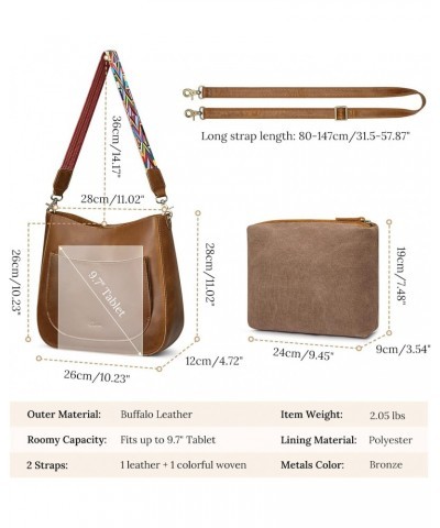 Women Leather Tote Bag Shoulder Handbag Bundle with Crossbody Hobo Purse $60.44 Hobo Bags