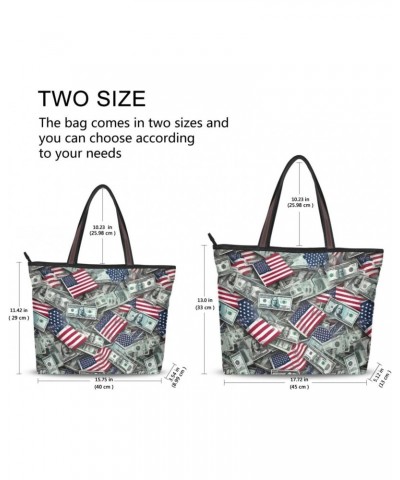 Women Tote Bags American Flag Top Handle Satchel Handbags Shoulder Bag for Shopping 20850278 $11.33 Totes