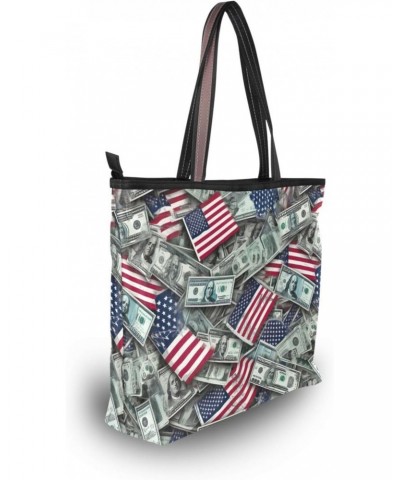 Women Tote Bags American Flag Top Handle Satchel Handbags Shoulder Bag for Shopping 20850278 $11.33 Totes