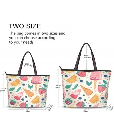 Lemon Strawberry Shoulder Bags Large Handle Ladies Handbag Multicoloured $15.11 Shoulder Bags