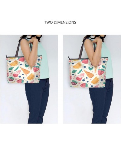 Lemon Strawberry Shoulder Bags Large Handle Ladies Handbag Multicoloured $15.11 Shoulder Bags