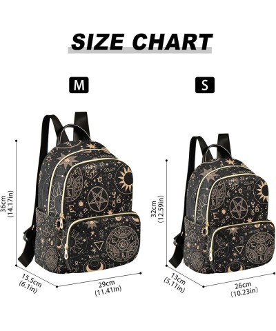 Sun Moon Stars Boho Bohemian Backpack for Women Shoulder Bag Lightweight Mini Backpack Casual Daypack Back Pack for Travel Mi...