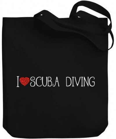 I love Scuba Diving cool style Canvas Tote Bag 10.5" x 16" x 4 $19.20 Totes