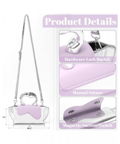 Women Unique Silver Crossbody Bags Y2K Evening Bag Tote Handbag Satchel Bag Small Cute Shoulder Bags Hobo Purse Purple $11.33...