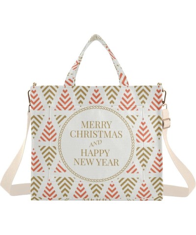 Winter Geometric Pattern Background Women's Tote Handbags Top Handle Satchel Shoulder Bag Crossbody Bag M $16.49 Totes