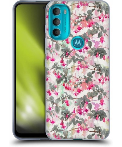 Officially Licensed Micklyn Le Feuvre Collage of Flowers and Pattern Florals 2 Soft Gel Case Compatible with Motorola Moto G7...