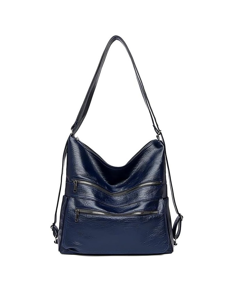 2024 New Women's Crossbody Bag, Shoulder Double Crossbody Bag, Large Capacity Shoulder Bag Blue $30.24 Totes