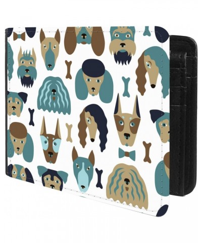 Unique Desige Pattern - Various cool dogs pattern, Slim Front Pocket Wallet Billfold RFID Blocking $12.09 Wallets