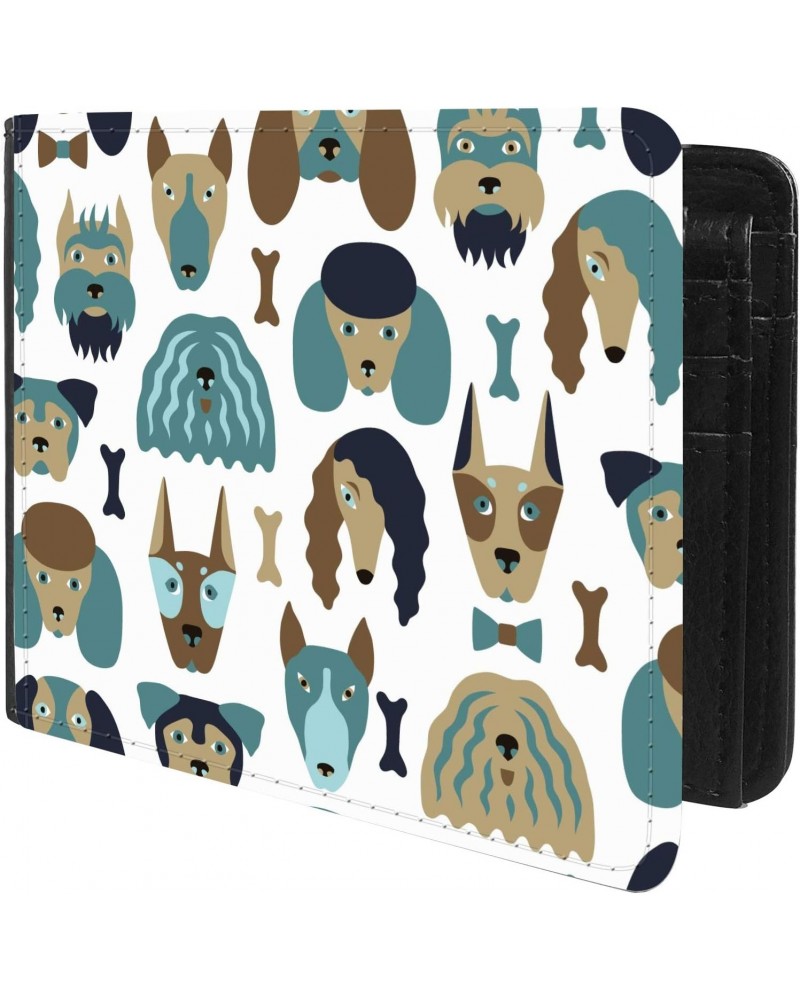 Unique Desige Pattern - Various cool dogs pattern, Slim Front Pocket Wallet Billfold RFID Blocking $12.09 Wallets