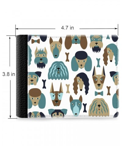 Unique Desige Pattern - Various cool dogs pattern, Slim Front Pocket Wallet Billfold RFID Blocking $12.09 Wallets