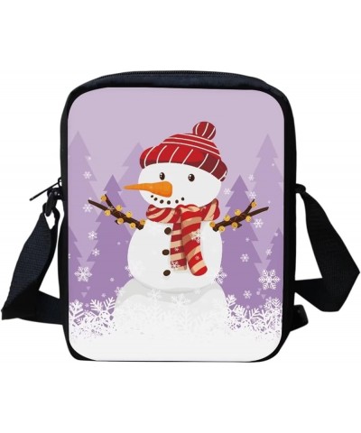 Crossbody Womens Kids Multi Pockets Zipper Medium Casual Shoulder Bag Christmas Snowman $10.02 Backpacks