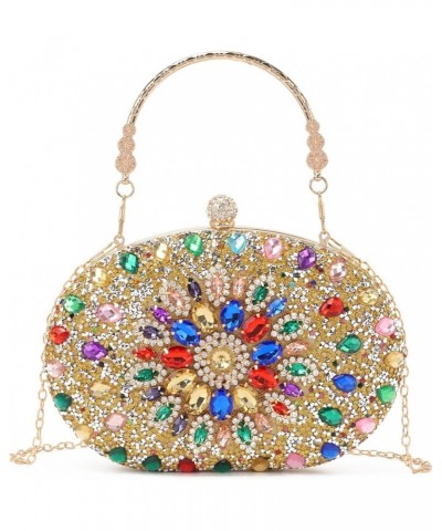 Women Rhinestone Evening Clutch Purse Bag Bling Glitter Sparkly Diamond Tote Bag Crystal Wedding Party Bag Multicoloured $23....