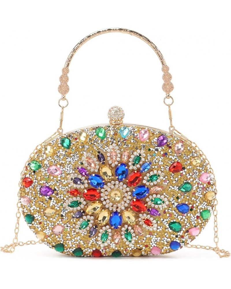 Women Rhinestone Evening Clutch Purse Bag Bling Glitter Sparkly Diamond Tote Bag Crystal Wedding Party Bag Multicoloured $23....