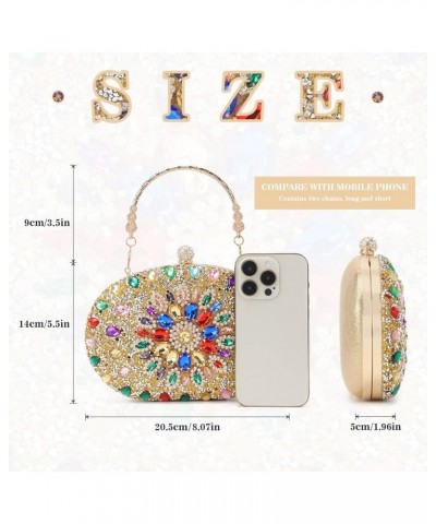 Women Rhinestone Evening Clutch Purse Bag Bling Glitter Sparkly Diamond Tote Bag Crystal Wedding Party Bag Multicoloured $23....