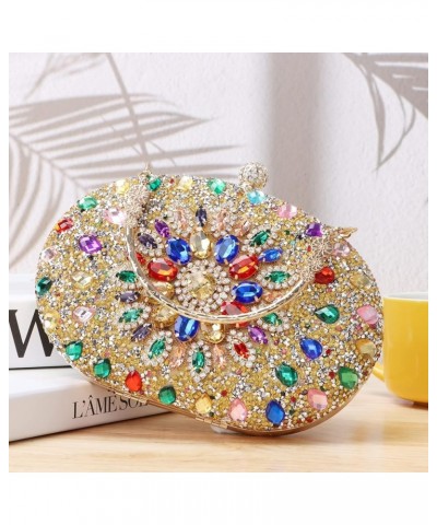 Women Rhinestone Evening Clutch Purse Bag Bling Glitter Sparkly Diamond Tote Bag Crystal Wedding Party Bag Multicoloured $23....