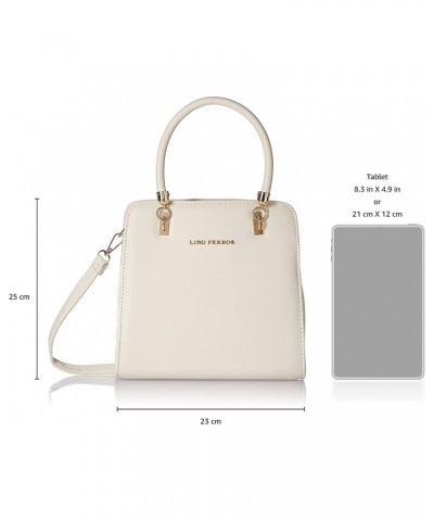 Women's Faux Leather Handbag, WHITE $38.28 Handbags