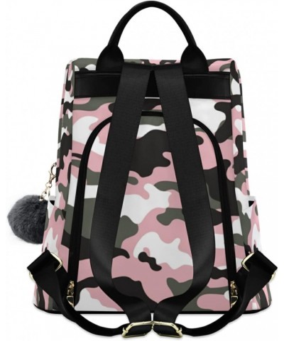 Backpack Purse for Women Fashion Pink Black Camouflage Camo Military Travel Anti-theft Daypack College Casual Shoulder Bag Me...