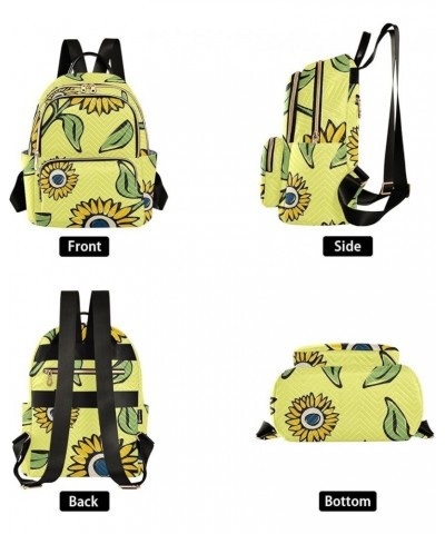 Sunflower Pattern Women's Backpack Wallet Casual Small Backpack Fashion Women's Travel Bag School Backpack Color109 Medium $2...