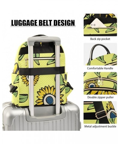 Sunflower Pattern Women's Backpack Wallet Casual Small Backpack Fashion Women's Travel Bag School Backpack Color109 Medium $2...