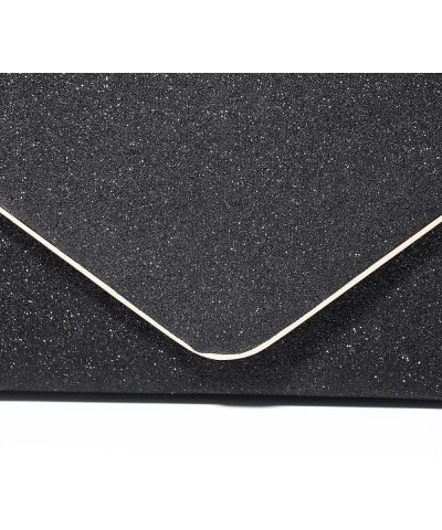 Clutch Purses For Women Evening Bags Shining Envelope Handbags Shoulder Crossbody bag for Women Wedding Party Prom Black 1517...