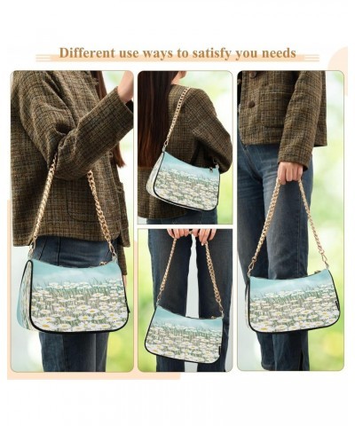 Crossbody Bags for Women Shoulder Purse Small Daisy Handbags Stylish Clutch Purse with Chain Strap $17.99 Shoulder Bags